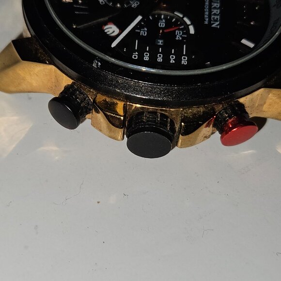 CURREN Chronograph Men’s Watch – Black & Gold Sport Style - Picture 11 of 16